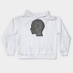 Abstract head profile Kids Hoodie